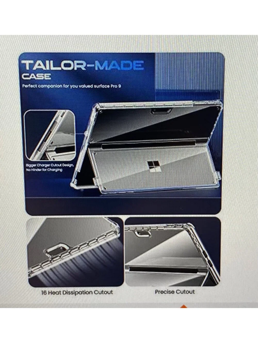 Infiland Case for Surface Pro 9 13” 2022 Tablet Crystal Clear
